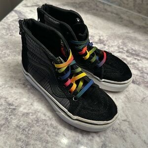 Vans Sk8-Hi plaid canvas kids size 11